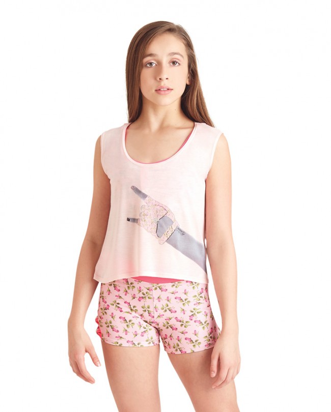 T10893C Dance My Rock Graphic Top