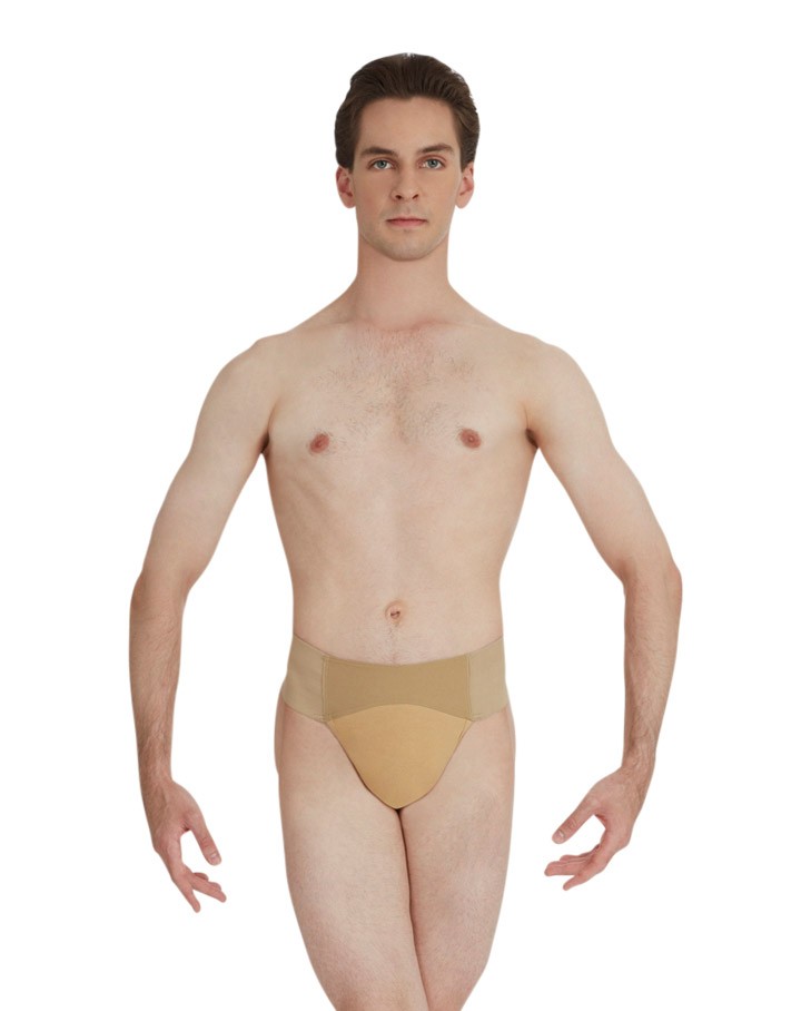 N5930 Men's Quilted Cotton Panel Thong Dance Belt